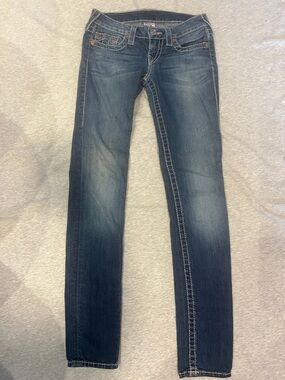 True Religion Women's Dark Wash Skinny Jeans